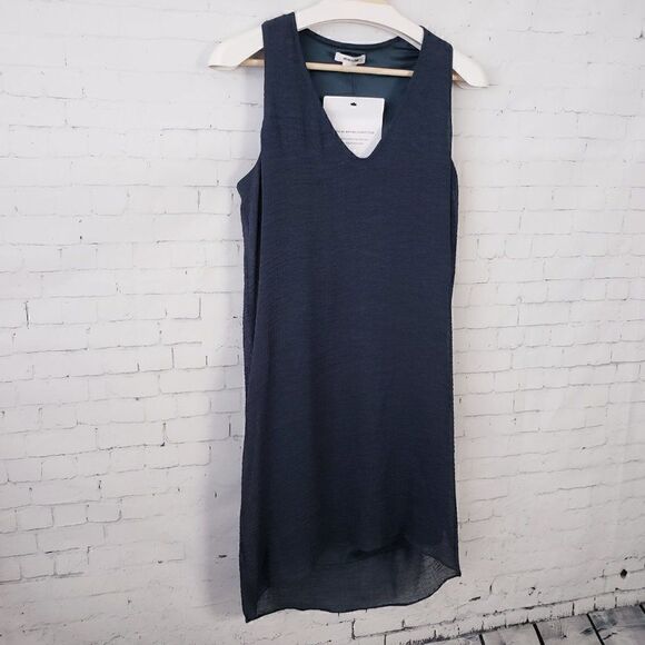 Helmut Lang Dress Size S Deep Teal Blue Green Shift Lined Designer - Picture 2 of 8